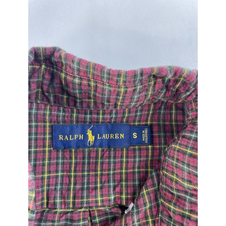 Mens Polo Ralph Lauren Red Plaid Button Down Shirt Size Small