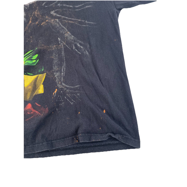 Mens Vintage Zion Rootswear Black Bob Marley T Graphic T Shirt Size XL
