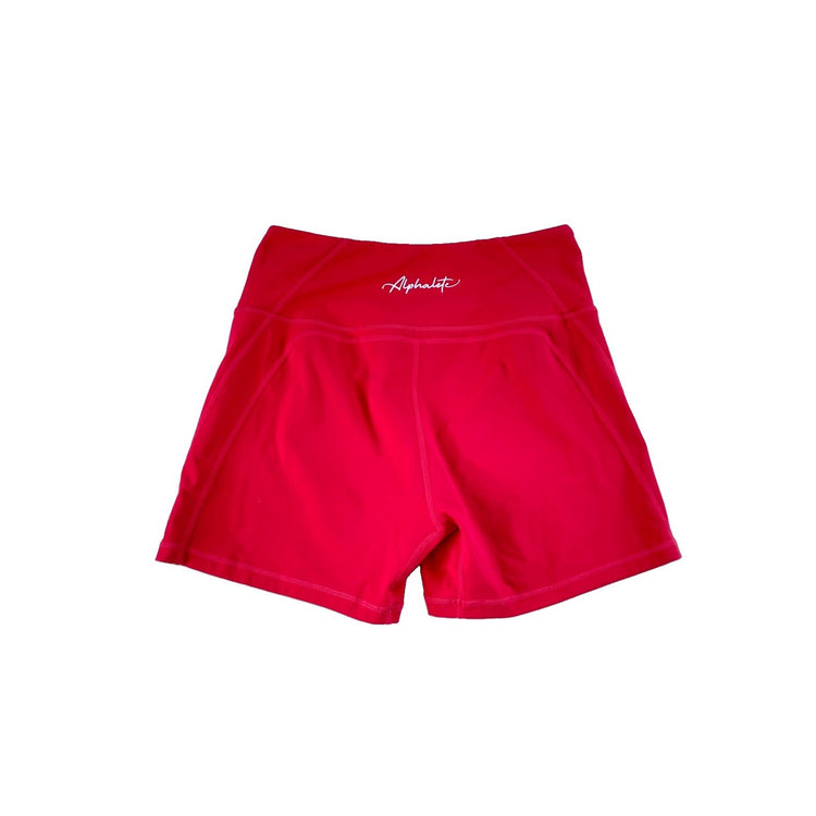 Womens Alphalete Red Workout Biker Shorts Size Large