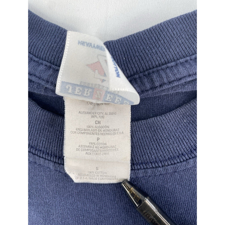 Mens Vintage Jerzees Texas A&M University Navy Blue Tee Size S