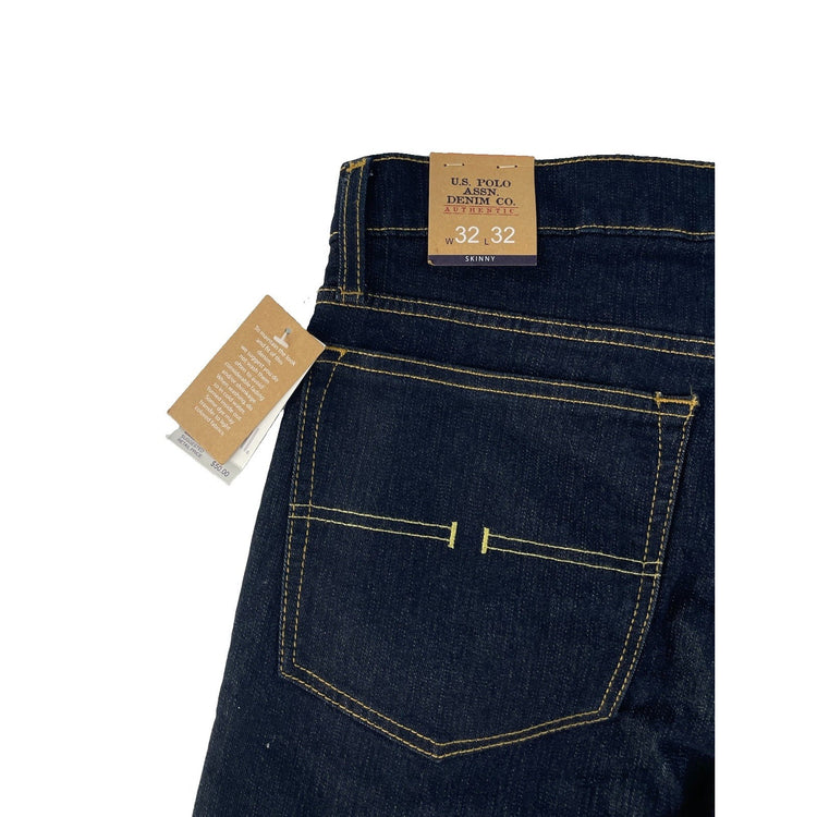 Mens U.S. Polo ASSN. Denim Dark Blue Denim Skinny Jeans Size 32X32