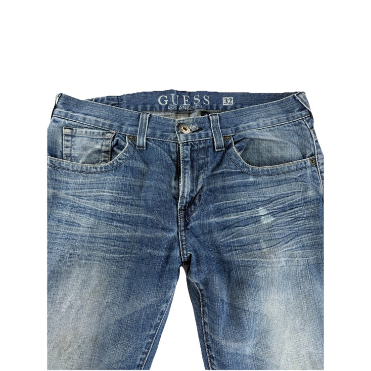 Mens Guess Rebel Straight-leg Jeans Size 32