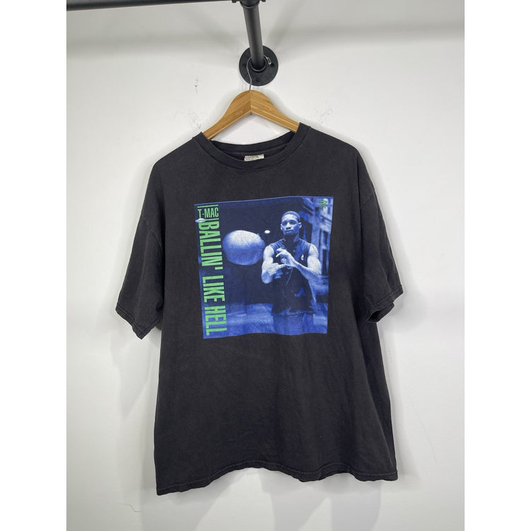 Mens Vintage T Mac “Ballin Like Hell” Adidas Tshirt Size L