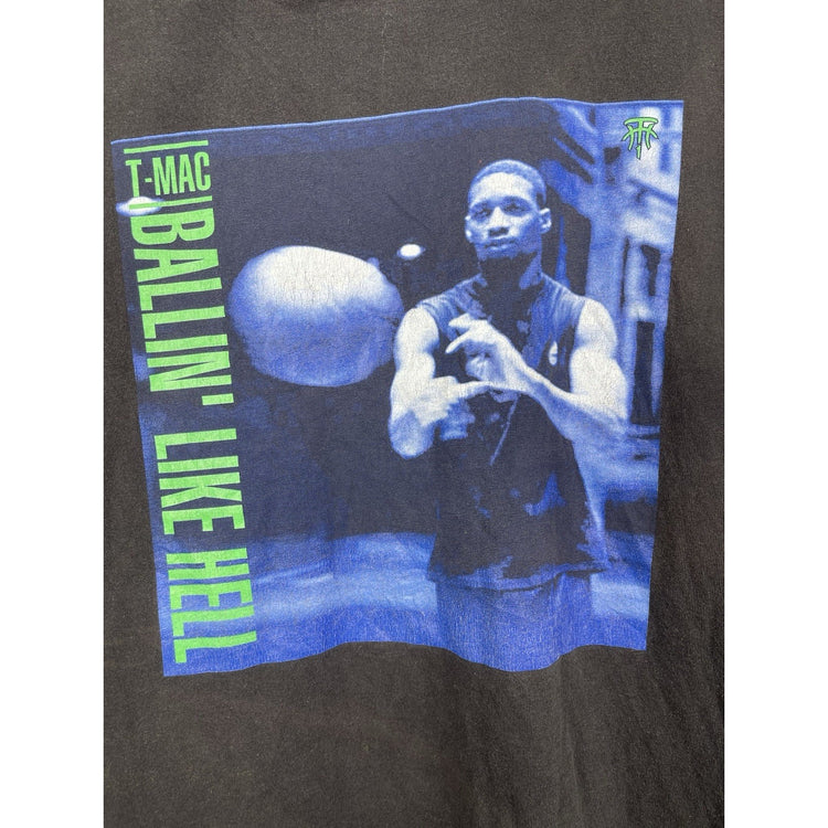 Mens Vintage T Mac “Ballin Like Hell” Adidas Tshirt Size L