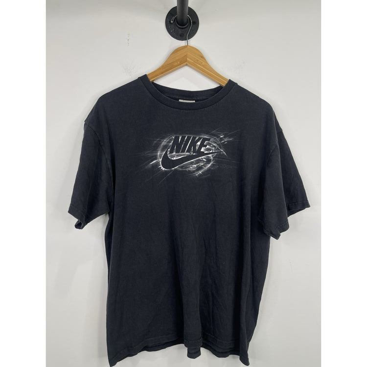 Men’s Nike “Go Like Hell” Black Big Logo Casual Short Sleeve T Shirt Size Large