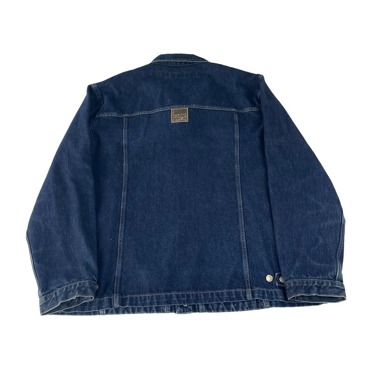 Mens Vintage Marithe Francois Girbaud Dark Indigo Blue Denim Jacket SIZE XXL