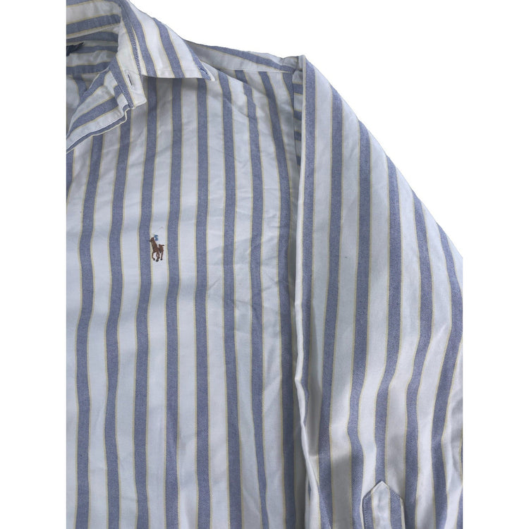 Mens Ralph Lauren Multicolor Striped Button-up Shirt Size 16-33