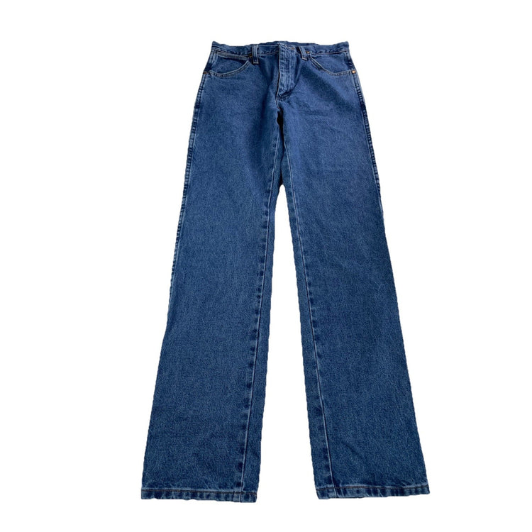Mens Wrangler Straight Denim Blue Jeans Size 30x34