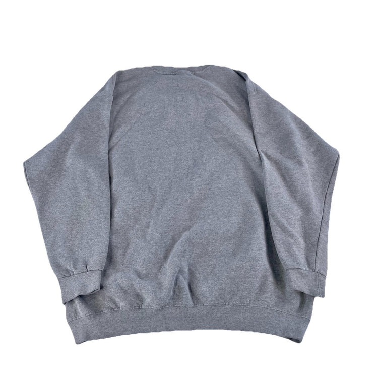 Mens Vintage Nike Athletics Gray Knitted Logo Crewneck Sweatshirt Size Xl
