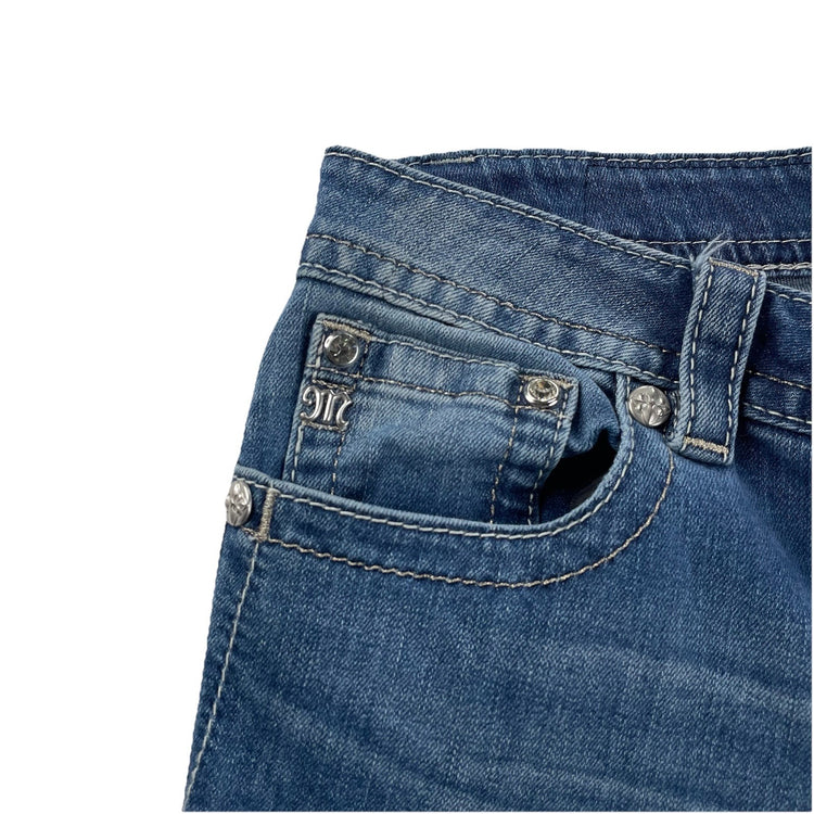 Womens Vintage Miss Me Bootcut Blue Jeans Size 32