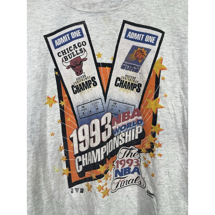 Men’s VTG 1993 NBA Finals Bulls Suns Jordan Barkley Salem NWT NOS XL T-shirt