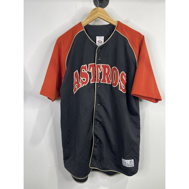 Men’s MLB True Fan Tag Houston Astros Jersey Button Up Sz XL (46-48)