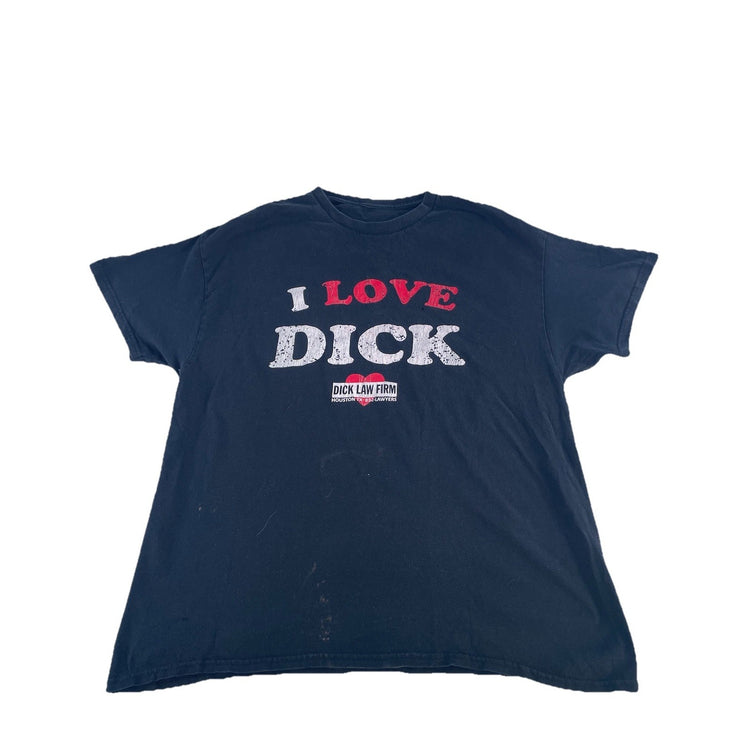 Mens Black “I Love Dick” Print T-Shirt Size Xl