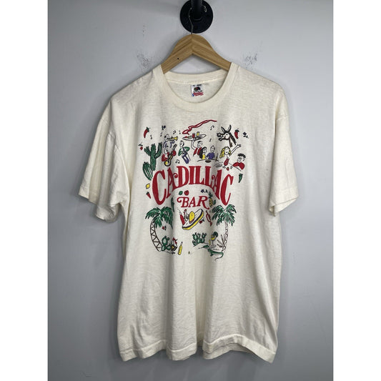Men’s Vintage Fruit Of The Loom Cadillac Bar Cartoon T Shirt Sz XL