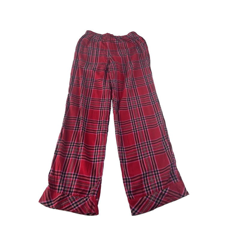 Womens Victorias Secret Red & Pink Plaid Sleep Pants Size Small