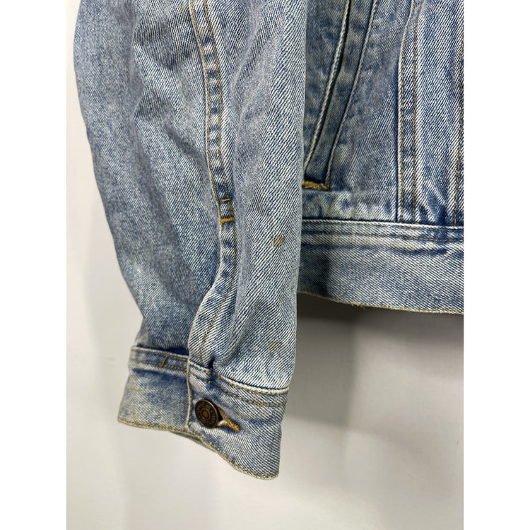 Men’s VTG Lee Blue Light Wash Denim Jean Trucker Jacket Sz XL