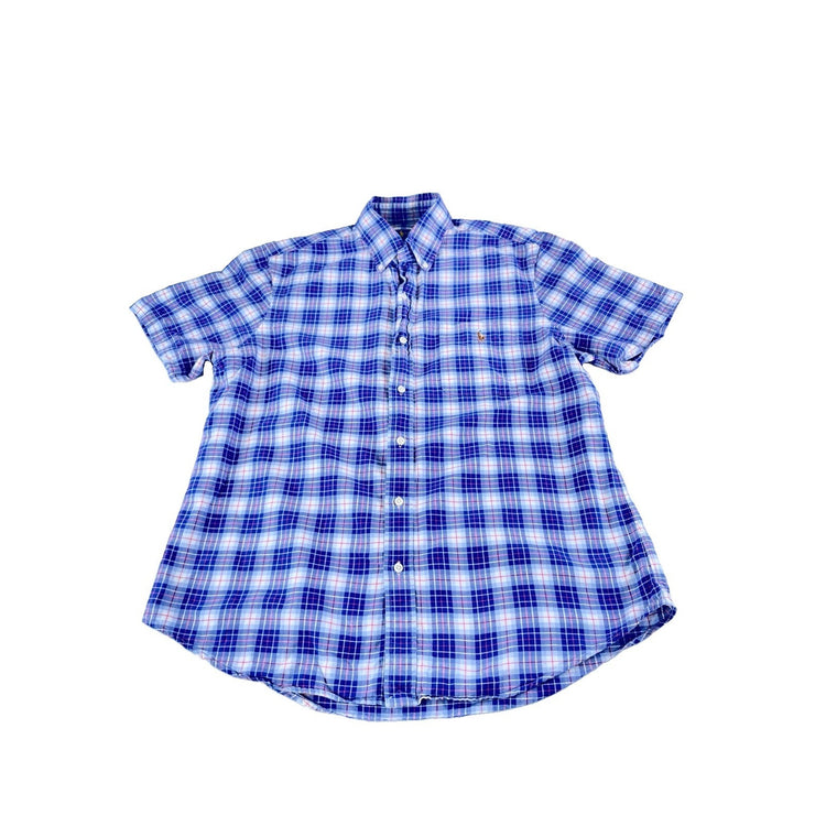 Youth Boys Ralph Lauren Multicolor Plaid Button-Up Shirt Size L