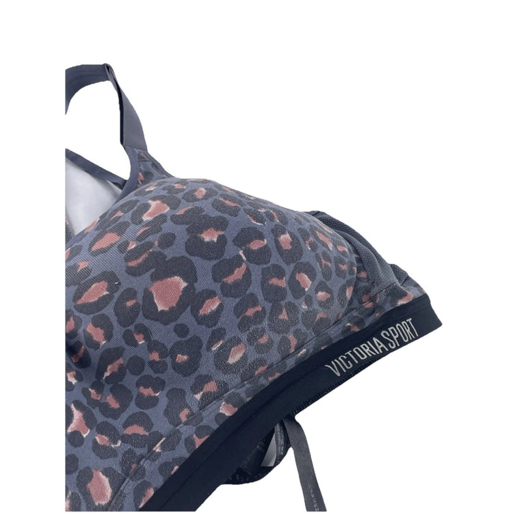 Womens Victoria’s Secret Victoria Sport Grey Cheetah Padded Sports Bra Size 38DD