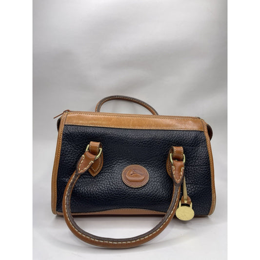 Dooney & Bourke Tote Bag Boston Navy Vintage Limited Edition Rare Model VHTF Des