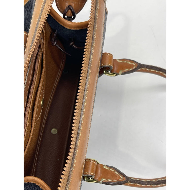 Dooney & Bourke Tote Bag Boston Navy Vintage Limited Edition Rare Model VHTF Des
