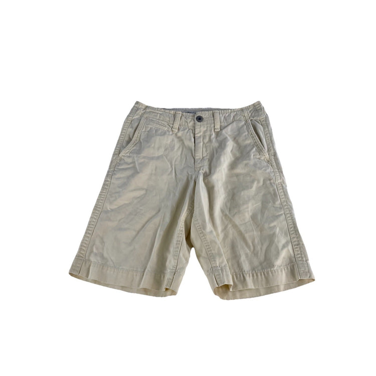 Mens American Eagle Outfitters Cream Longer Length Shorts Size 30