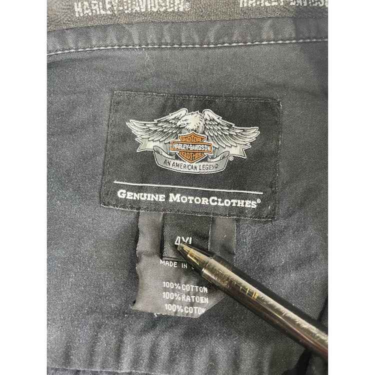 Mens Harley Davidson Motorclothes Mechanic SS Snap-Down Shirt Size 4XL