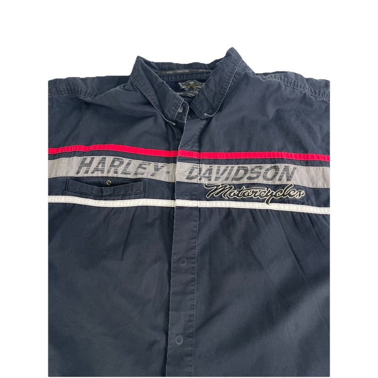 Mens Harley Davidson Motorclothes Mechanic SS Snap-Down Shirt Size 4XL