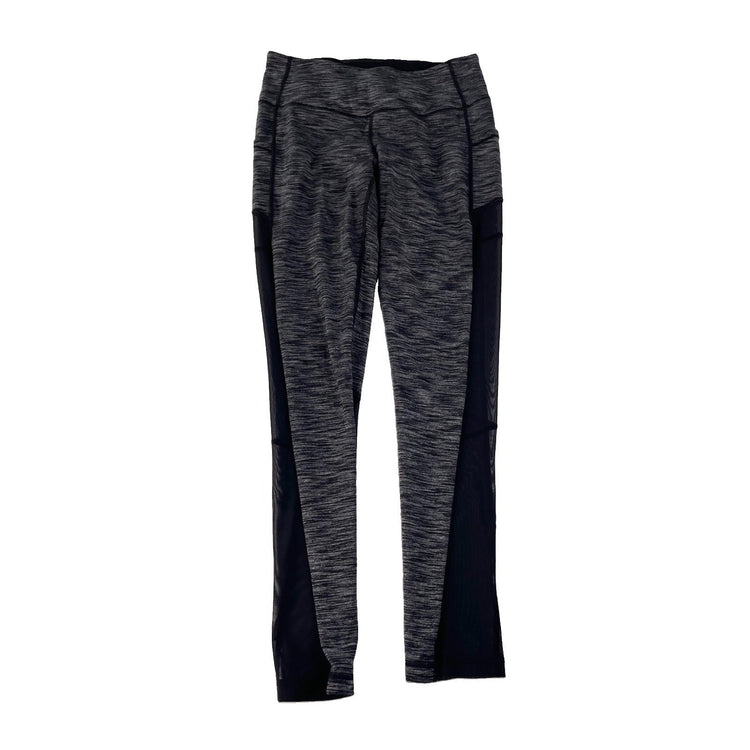 Womens Victoria Sport Gray Leggings With Black Mesh Size Medium