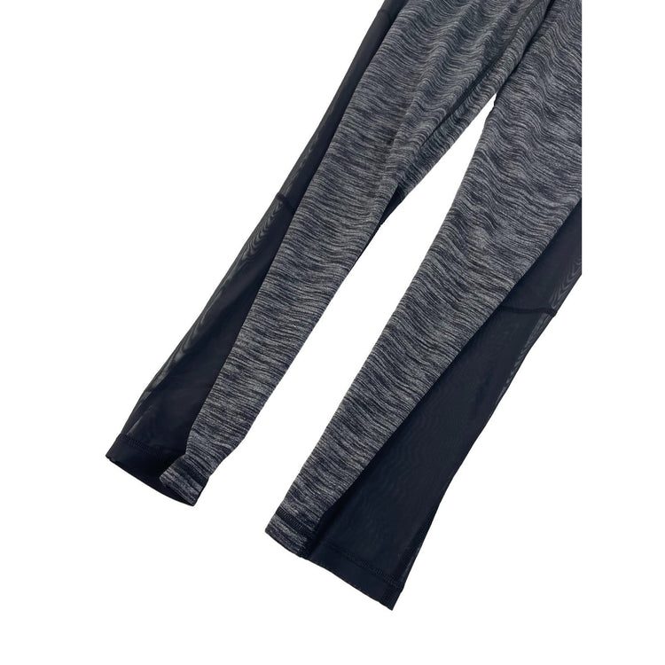 Womens Victoria Sport Gray Leggings With Black Mesh Size Medium