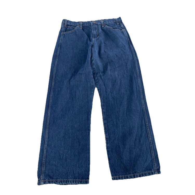 Mens Genuine Dickies Relaxed Straight Denim Blue Jeans Size 33x30
