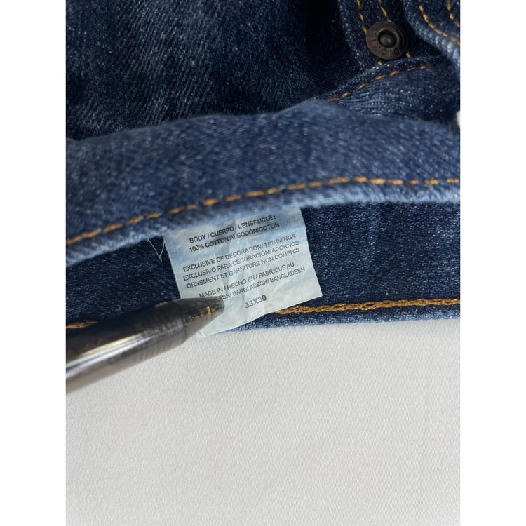 Mens Genuine Dickies Relaxed Straight Denim Blue Jeans Size 33x30