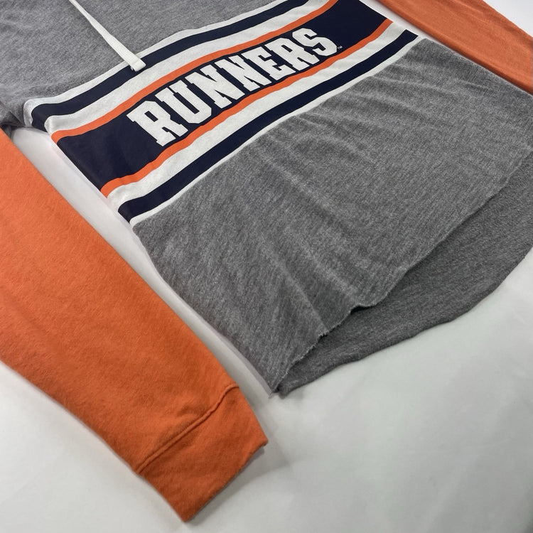 Womens Victoria’s Secret PINK Grey & Orange ‘Runners’ Sweater Size Medium