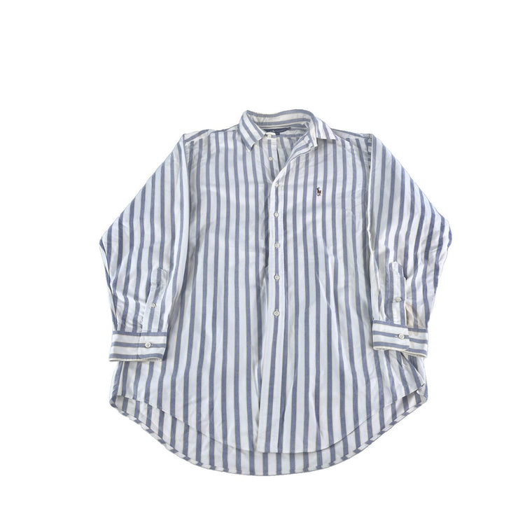 Mens Ralph Lauren Multicolor Striped Button-up Shirt Size 16-33