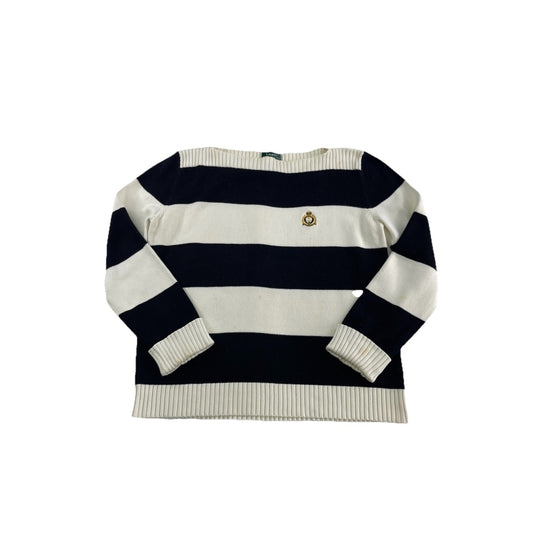 Womens Lauren Ralph Lauren Size XL Black & White Knitted Sweater