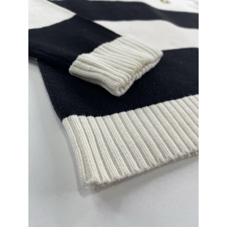 Womens Lauren Ralph Lauren Size XL Black & White Knitted Sweater