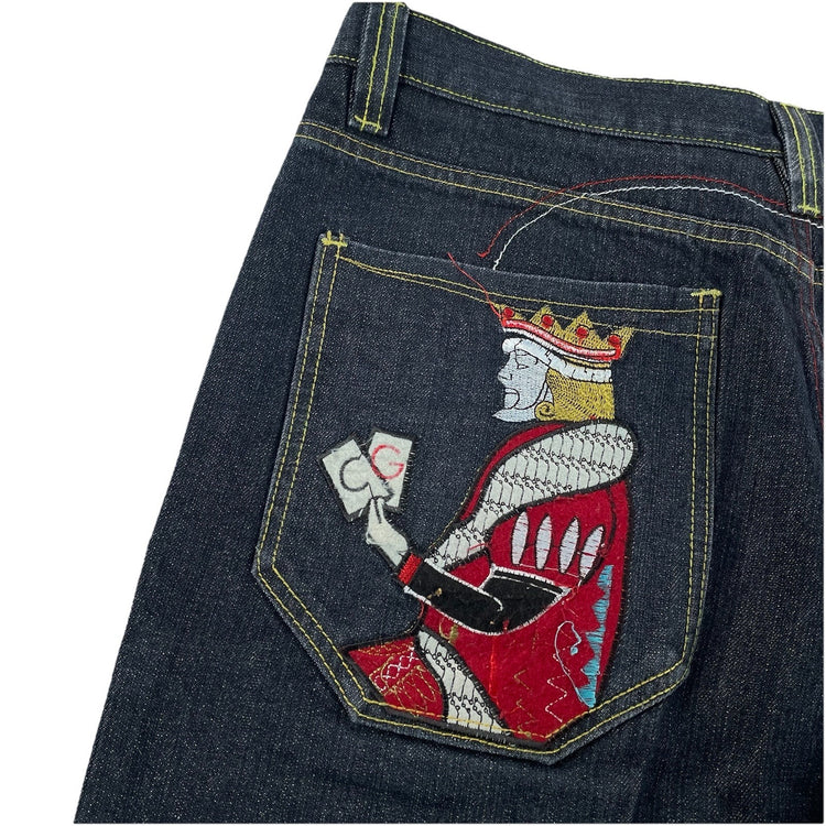 Mens Early 2000s Vintage COOGI Embroidered Joker Baggy Jeans Size 38x34
