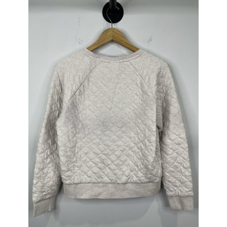 Patagonia Organic Cotton Quilt Crew Sweatshirt TYWH Cream Sz M Top Shirt Crop