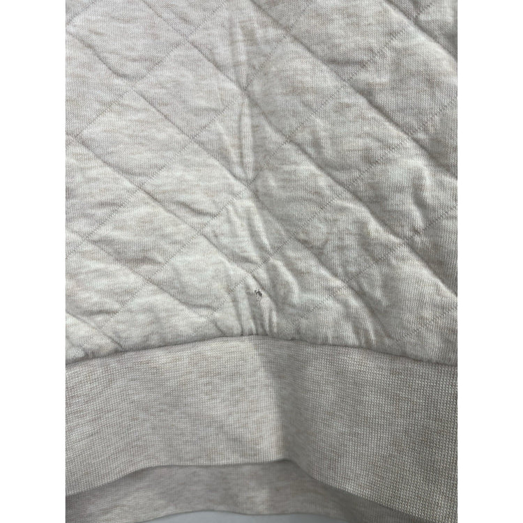 Patagonia Organic Cotton Quilt Crew Sweatshirt TYWH Cream Sz M Top Shirt Crop