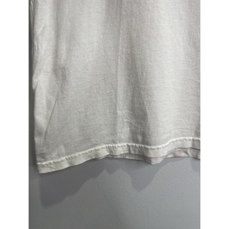 Men’s Athletic Breathable White Nike Smoosh Logo Cut off Tank Top Size Large