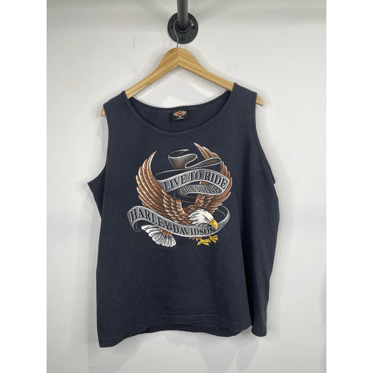 Men’s VTG Motor Harley Davidson Canoga Park, California Tank Top Sz XL