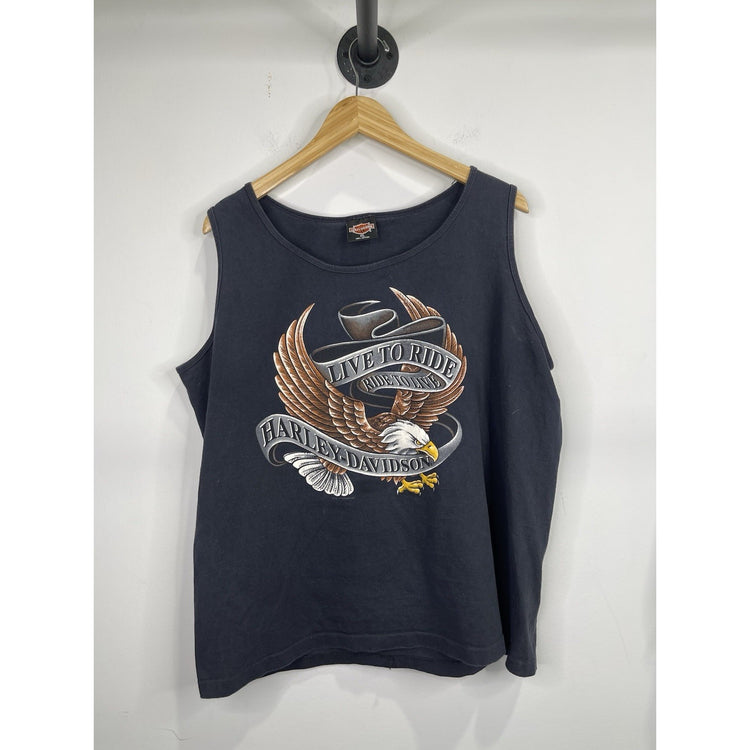 Men’s VTG Motor Harley Davidson Canoga Park, California Tank Top Sz XL