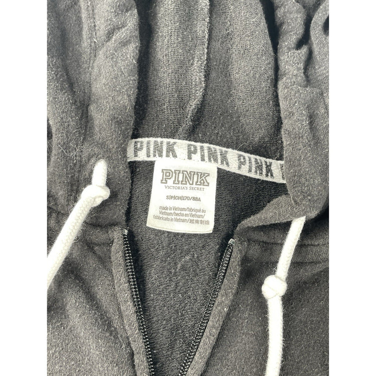 Womens Victoria Secret PINK Regular Black Zip Up Jacket Size S/P