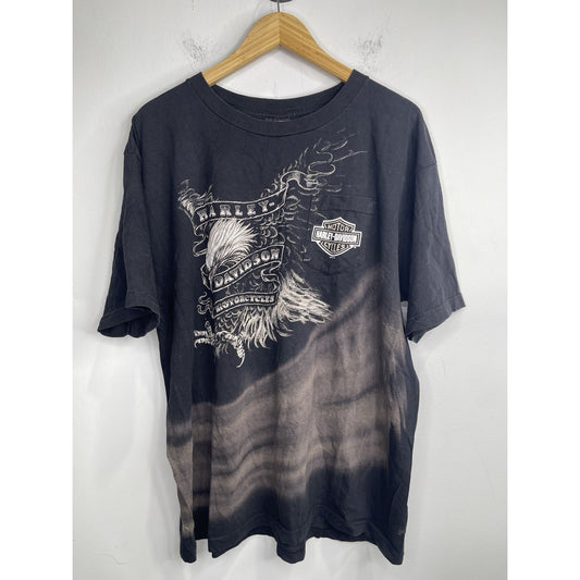 Vintage 2007 Harley Davidson Eagle Graphic Double Sided Men’s T-Shirt Size 2XL