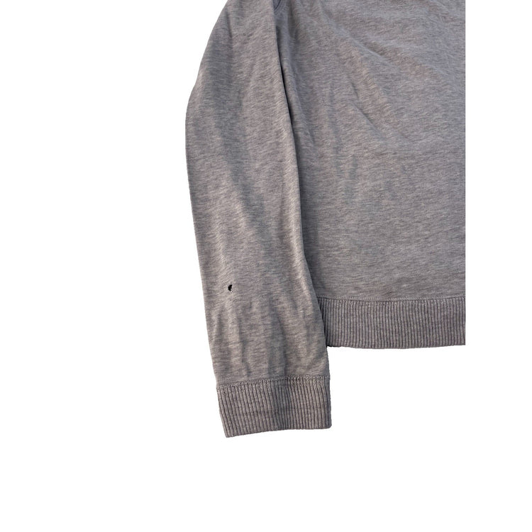 Womens American Eagle Outfitters Gray Waffle Knit Hoodie Top Size XS