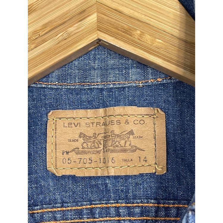 Vintage Kids 1970’s Levis White Tab Denim Jacket Size 14