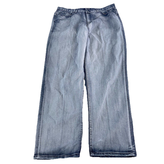 Mens Y2K GS-115 Loose Fit Light Gray Wash Denim Streetwear Jeans Size 44