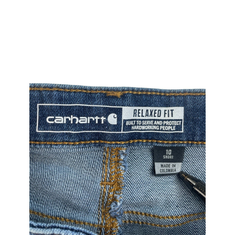 Womens Carhartt Blue Relaxed Fit Denim Jeans Size 10S