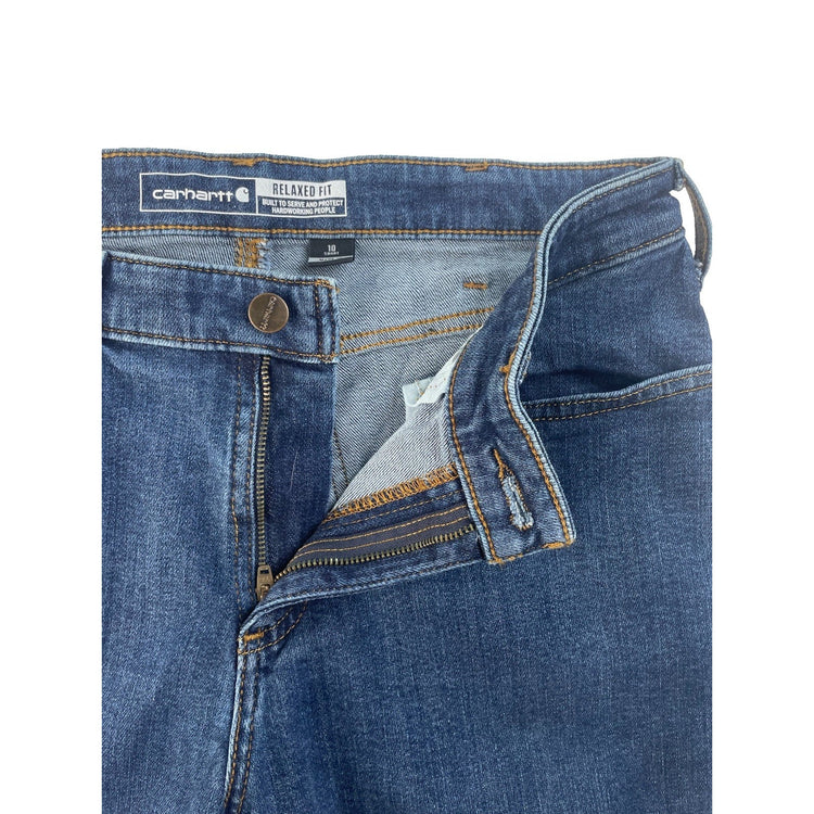 Womens Carhartt Blue Relaxed Fit Denim Jeans Size 10S