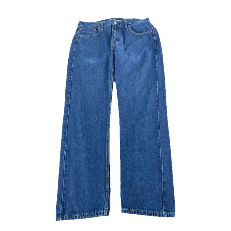 Mens Levis 505 Medium Wash Straight Fit Denim Jeans Size 33x30
