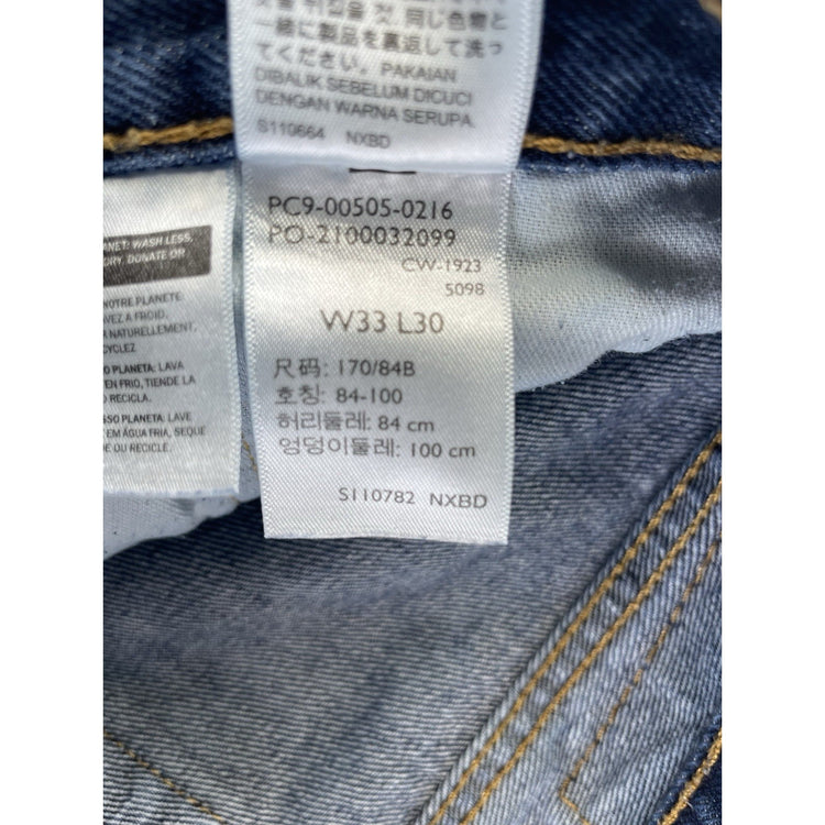 Mens Levis 505 Medium Wash Straight Fit Denim Jeans Size 33x30